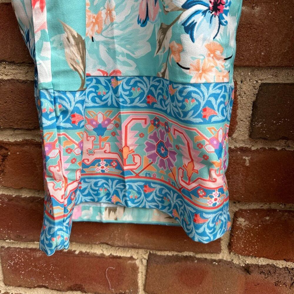 Tolani $198 Floral Print Straight Leg Pants Elastic Waist Pockets Women’s 3X NEW - Picture 8 of 13